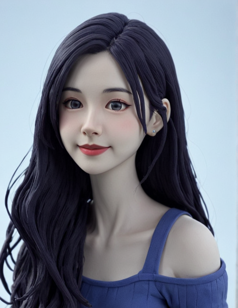 another girl after generate from clay AI